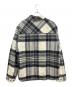 WELLDONE (ウェルダン) Wool Plaid Anorak Jacket ハーフジップチェックジャケットブルゾン ホワイト サイズ:SIZE XL：22000円