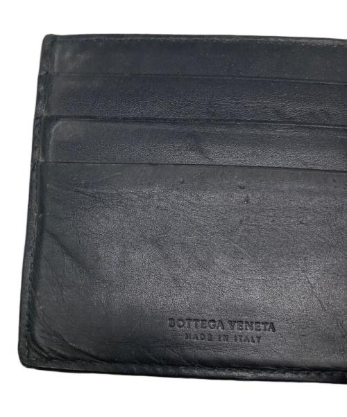 BOTTEGA VENETA（ボッテガベネタ）BOTTEGA VENETA (ボッテガベネタ) マネークリップ付2つ折り財布 ブラックの古着・服飾アイテム
