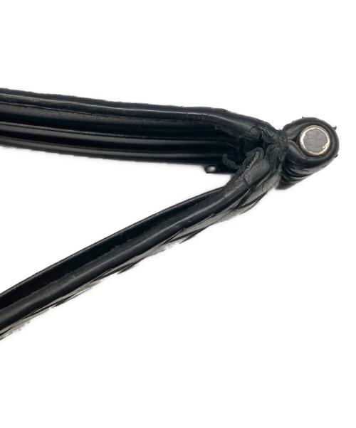 BOTTEGA VENETA（ボッテガベネタ）BOTTEGA VENETA (ボッテガベネタ) マネークリップ付2つ折り財布 ブラックの古着・服飾アイテム