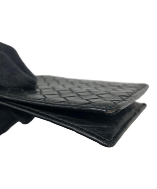 BOTTEGA VENETA（ボッテガベネタ）BOTTEGA VENETA (ボッテガベネタ) マネークリップ付2つ折り財布 ブラックの古着・服飾アイテム