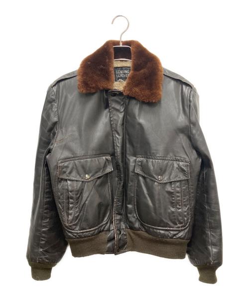 その他ブランド（ソノタブランド）その他ブランド (ソノタブランド) レザージャケット ブラウン サイズ:SIZE Lの古着・服飾アイテム