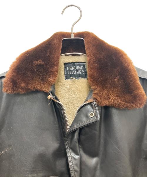 その他ブランド（ソノタブランド）その他ブランド (ソノタブランド) レザージャケット ブラウン サイズ:SIZE Lの古着・服飾アイテム