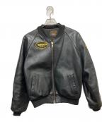 VANSONバンソン）の古着「レザージャケット」｜ブラック