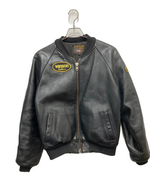 VANSON（バンソン）VANSON (バンソン) レザージャケット ブラック サイズ:40の古着・服飾アイテム