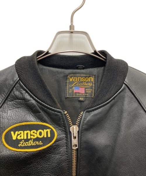 VANSON（バンソン）VANSON (バンソン) レザージャケット ブラック サイズ:40の古着・服飾アイテム
