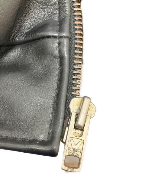 VANSON（バンソン）VANSON (バンソン) レザージャケット ブラック サイズ:40の古着・服飾アイテム