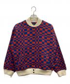 stussyステューシー）の古着「チェックスタジャン」｜レッド×ブルー