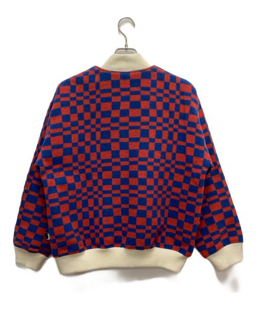 stussy（ステューシー）stussy (ステューシー) チェックスタジャン レッド×ブルー サイズ:SIZE Sの古着・服飾アイテム