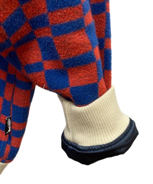 stussy（ステューシー）stussy (ステューシー) チェックスタジャン レッド×ブルー サイズ:SIZE Sの古着・服飾アイテム