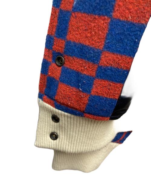 stussy（ステューシー）stussy (ステューシー) チェックスタジャン レッド×ブルー サイズ:SIZE Sの古着・服飾アイテム