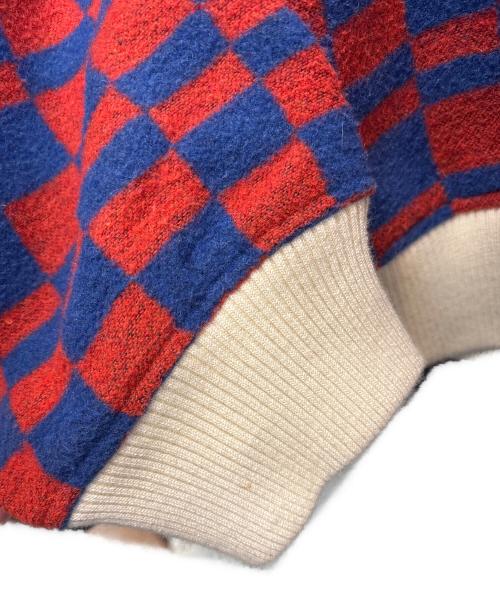 stussy（ステューシー）stussy (ステューシー) チェックスタジャン レッド×ブルー サイズ:SIZE Sの古着・服飾アイテム