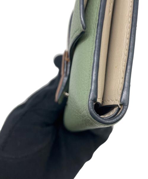 LOEWE（ロエベ）LOEWE (ロエベ) 3つ折り財布 グリーンの古着・服飾アイテム