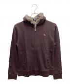 BURBERRY BLACK LABELバーバリーブラックレーベル）の古着「ジップパーカー」｜ブラウン