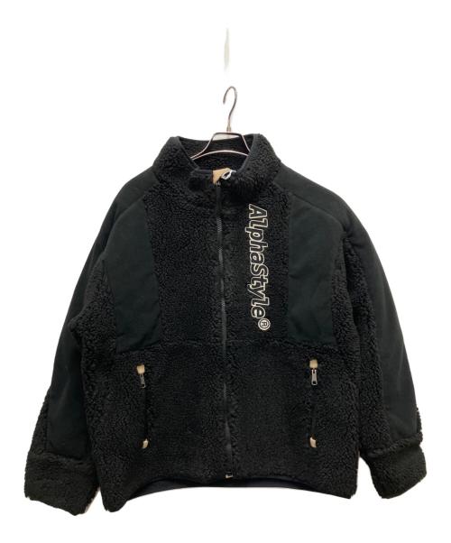 Alphastyle（アルファスタイル）Alphastyle (アルファスタイル) ボアジャケット ブラック サイズ:Mの古着・服飾アイテム