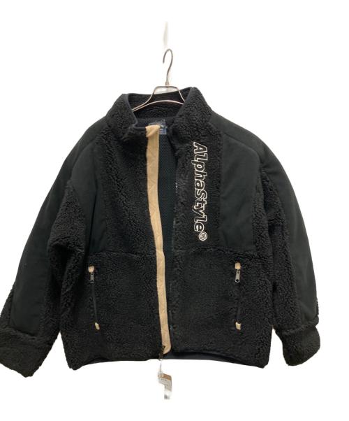 Alphastyle（アルファスタイル）Alphastyle (アルファスタイル) ボアジャケット ブラック サイズ:Mの古着・服飾アイテム