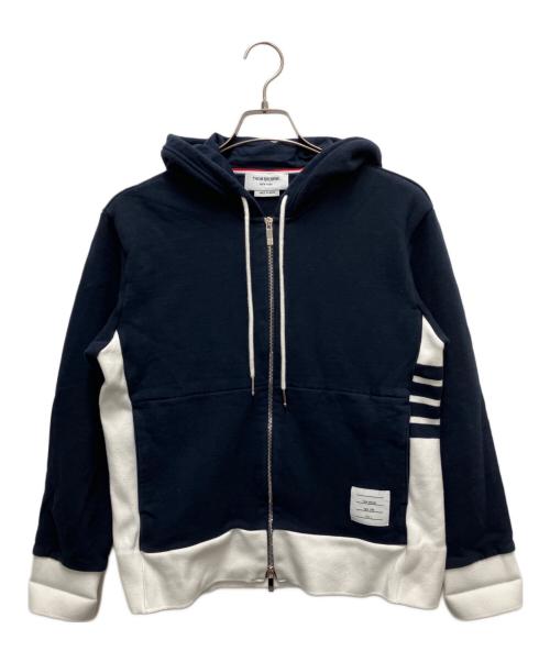 THOM BROWNE. NEW YORK（トムブラウン ニューヨーク）THOM BROWNE. NEW YORK (トムブラウン ニューヨーク) ジップパーカー ネイビー サイズ:SIZE 2の古着・服飾アイテム
