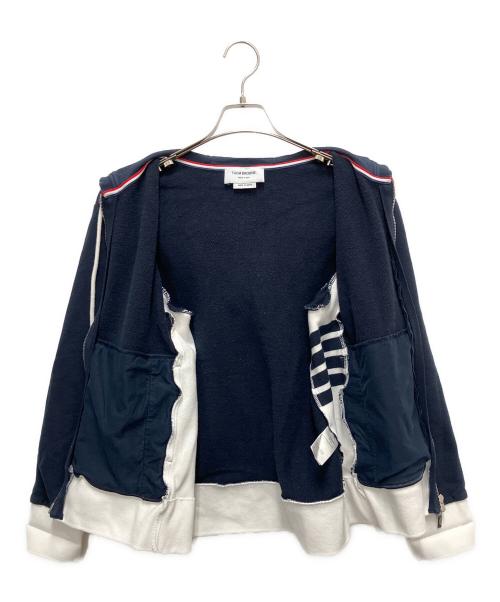 THOM BROWNE. NEW YORK（トムブラウン ニューヨーク）THOM BROWNE. NEW YORK (トムブラウン ニューヨーク) ジップパーカー ネイビー サイズ:SIZE 2の古着・服飾アイテム