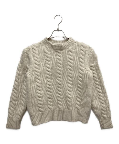 MONCLER（モンクレール）MONCLER (モンクレール) 厚手ニット ベージュ サイズ:SIZE Mの古着・服飾アイテム