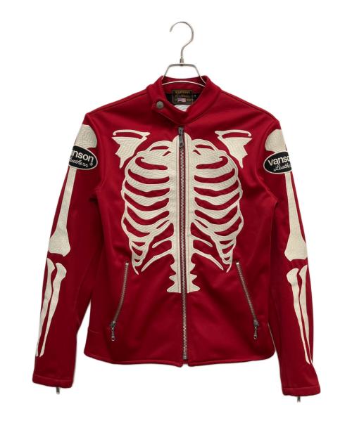 VANSON（バンソン）VANSON (バンソン) ボンディングライダース レッド サイズ:SIZE Mの古着・服飾アイテム