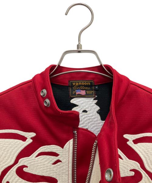 VANSON（バンソン）VANSON (バンソン) ボンディングライダース レッド サイズ:SIZE Mの古着・服飾アイテム