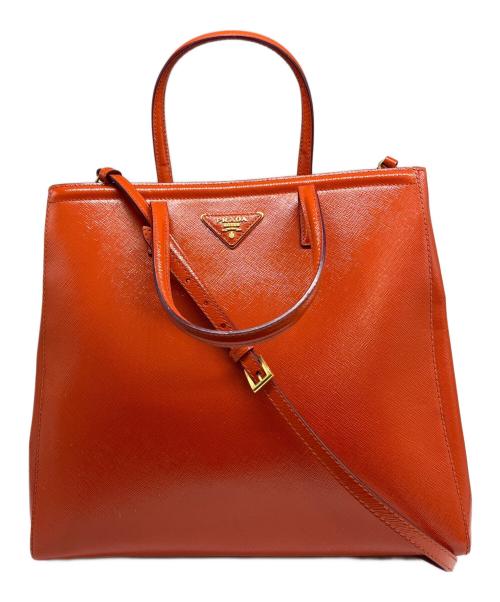 PRADA（プラダ）PRADA (プラダ) 2WAYショルダーバッグ ブラウンの古着・服飾アイテム