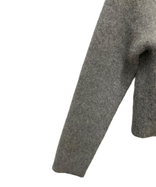 anuans（アニュアンス）anuans (アニュアンス) ラクーンブレンドノーカラーニットカーディガン グレー サイズ:SIZE FREEの古着・服飾アイテム