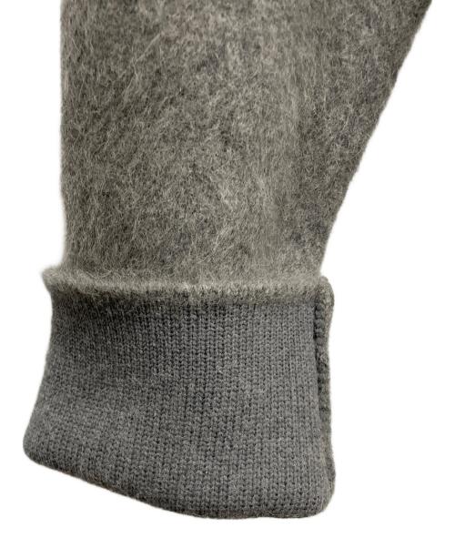 anuans（アニュアンス）anuans (アニュアンス) ラクーンブレンドノーカラーニットカーディガン グレー サイズ:SIZE FREEの古着・服飾アイテム