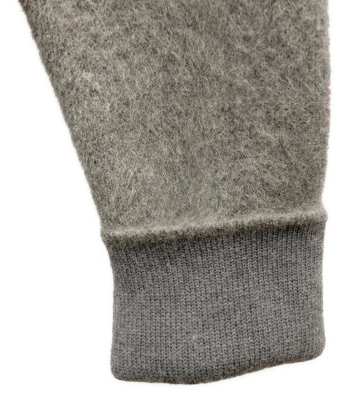 anuans（アニュアンス）anuans (アニュアンス) ラクーンブレンドノーカラーニットカーディガン グレー サイズ:SIZE FREEの古着・服飾アイテム