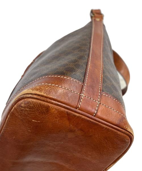 CELINE（セリーヌ）CELINE (セリーヌ) 巾着ショルダーバッグ ブラウンの古着・服飾アイテム