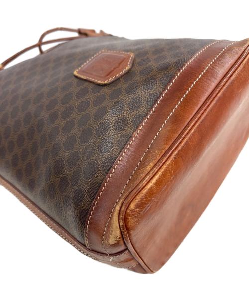 CELINE（セリーヌ）CELINE (セリーヌ) 巾着ショルダーバッグ ブラウンの古着・服飾アイテム