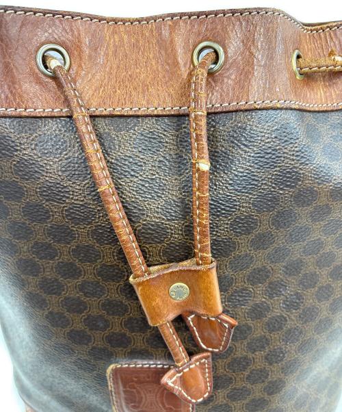 CELINE（セリーヌ）CELINE (セリーヌ) 巾着ショルダーバッグ ブラウンの古着・服飾アイテム