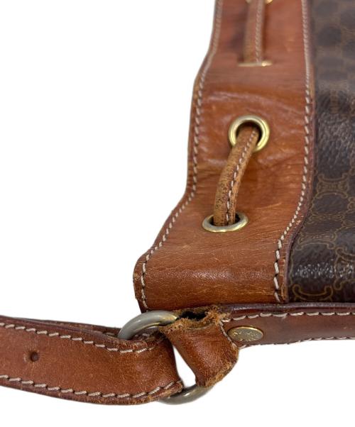 CELINE（セリーヌ）CELINE (セリーヌ) 巾着ショルダーバッグ ブラウンの古着・服飾アイテム