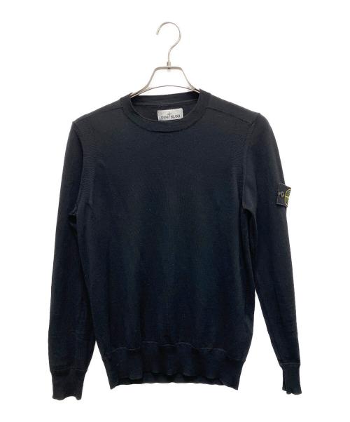 STONE ISLAND（ストーンアイランド）STONE ISLAND (ストーンアイランド) 薄手ニット ブラック サイズ:SIZE Sの古着・服飾アイテム