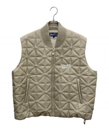 BoTT キルティング ベージュ ベスト 中古・古着通販】BoTT (ボット) Quilted Sparkle Vest ベージュ サイズ