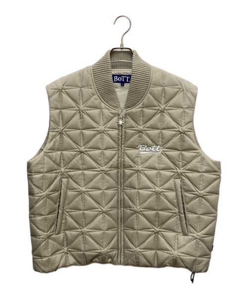 BoTT（ボット）BoTT (ボット) Quilted Sparkle Vest ベージュ サイズ:SIZE Lの古着・服飾アイテム