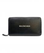 BALENCIAGAバレンシアガ）の古着「ラウンドファスナー長財布」｜ブラック