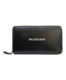 BALENCIAGA（バレンシアガ）の古着「ラウンドファスナー長財布」｜ブラック