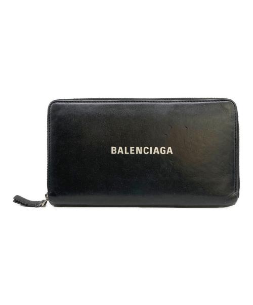 BALENCIAGA（バレンシアガ）BALENCIAGA (バレンシアガ) ラウンドファスナー長財布 ブラックの古着・服飾アイテム
