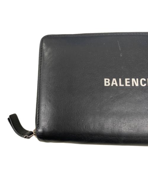 BALENCIAGA（バレンシアガ）BALENCIAGA (バレンシアガ) ラウンドファスナー長財布 ブラックの古着・服飾アイテム