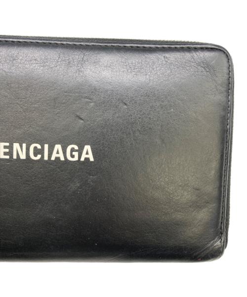 BALENCIAGA（バレンシアガ）BALENCIAGA (バレンシアガ) ラウンドファスナー長財布 ブラックの古着・服飾アイテム