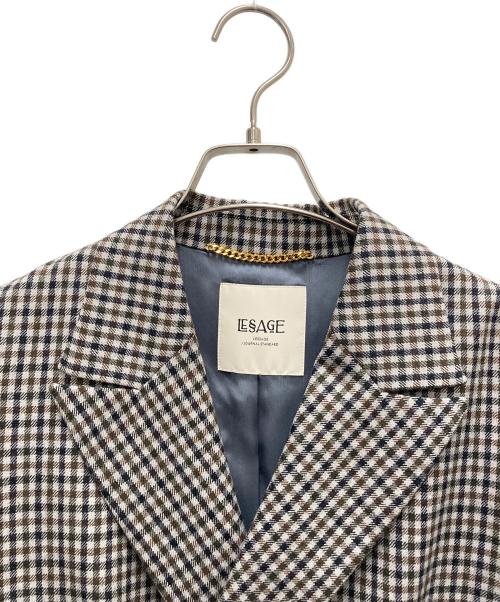 JOURNAL STANDARD L’essage（ジャーナルスタンダードレサージュ）JOURNAL STANDARD L’essage (ジャーナルスタンダードレサージュ) 2/48チェックジャケット ベージュ サイズ:SIZE 38の古着・服飾アイテム