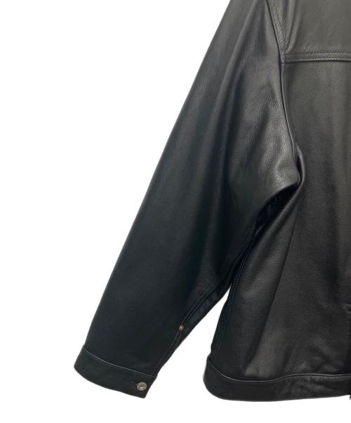 HOUSTON（ヒューストン）HOUSTON (ヒューストン) レザージャケット ブラック サイズ:42Rの古着・服飾アイテム