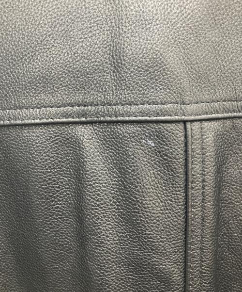 HOUSTON（ヒューストン）HOUSTON (ヒューストン) レザージャケット ブラック サイズ:42Rの古着・服飾アイテム