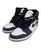 NIKEナイキ）の古着「ハイカットスニーカー」｜パープル×ホワイト