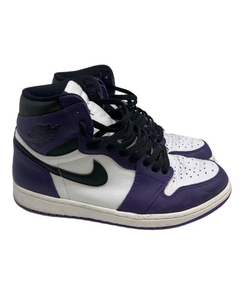 NIKE（ナイキ）NIKE (ナイキ) ハイカットスニーカー パープル×ホワイト サイズ:SIZE 27.5cmの古着・服飾アイテム