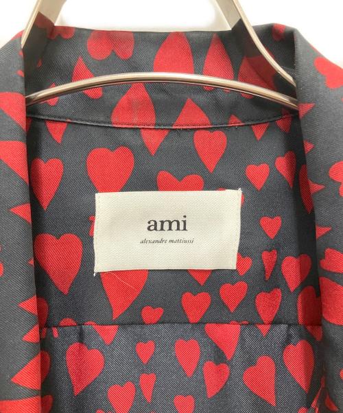ami（アミ）ami (アミ) 総柄シャツ ブラック サイズ:SIZE　38の古着・服飾アイテム