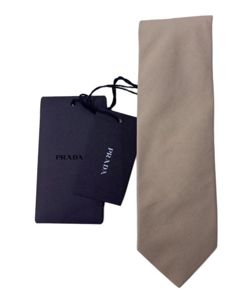 PRADA（プラダ）PRADA (プラダ) ネクタイ ベージュ サイズ:- 未使用品の古着・服飾アイテム