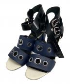 Christian Louboutinクリスチャン・ルブタン）の古着「ヒールサンダル」｜ブラック×ブルー