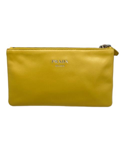 PRADA（プラダ）PRADA (プラダ) ポーチ イエローの古着・服飾アイテム