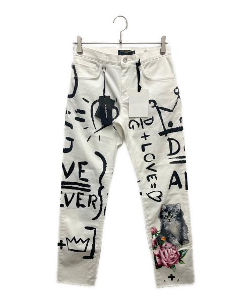 DOLCE & GABBANA（ドルチェ＆ガッバーナ）DOLCE & GABBANA (ドルチェ＆ガッバーナ) パンツ ホワイト サイズ:SIZE 36の古着・服飾アイテム